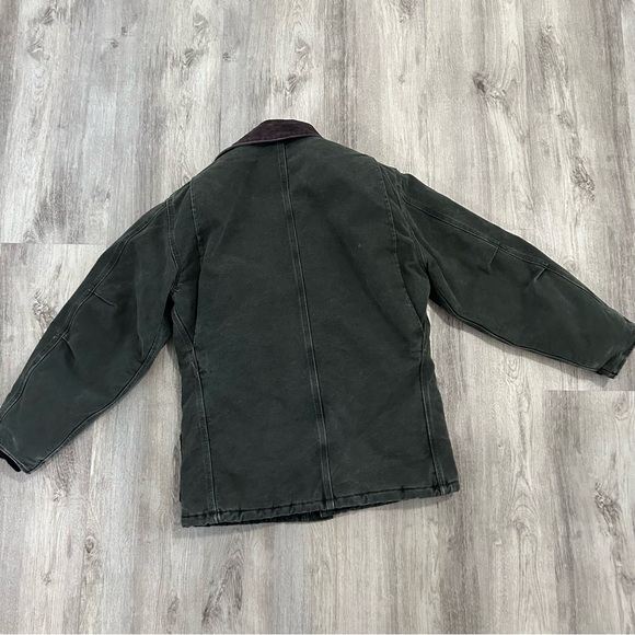 Vintage Carhartt Duck Canvas Jacket Quilted  Mens S Moss Green Barn Chore Arctic - Picture 15 of 15